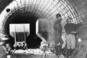 Construction of Moffat Tunnel near Denver, 1936 (Denver Water)